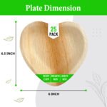 6.5 Inches Areca Heart plate (2)